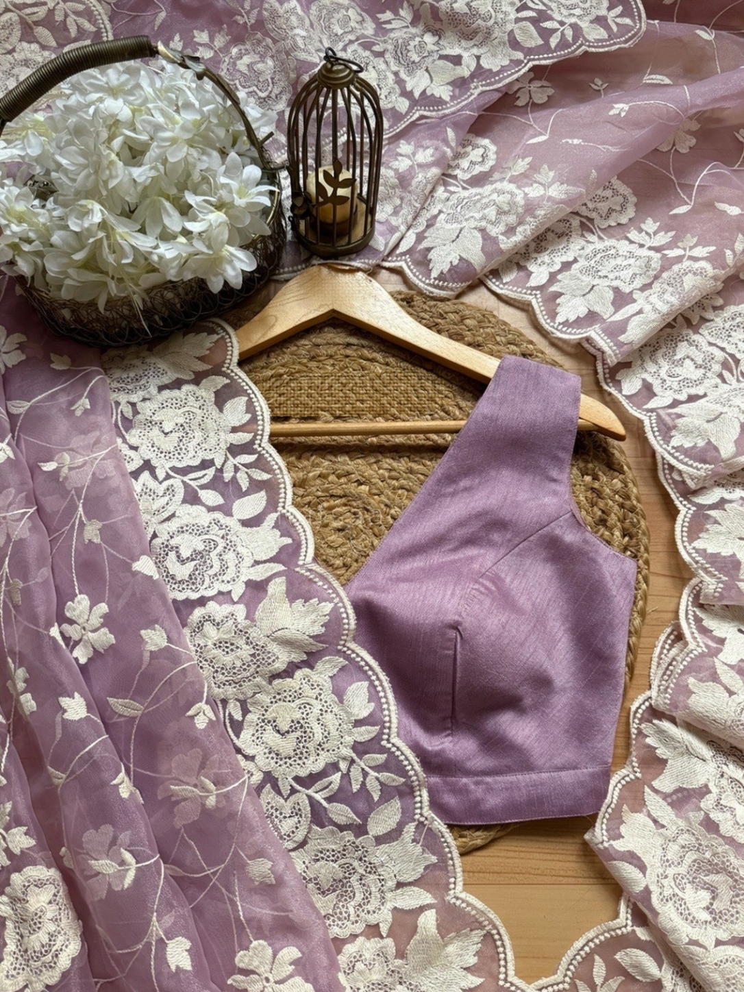 β¨ Limited Edition Soft Organza Saree with Floral Embroidery β Elegant Designer Collection