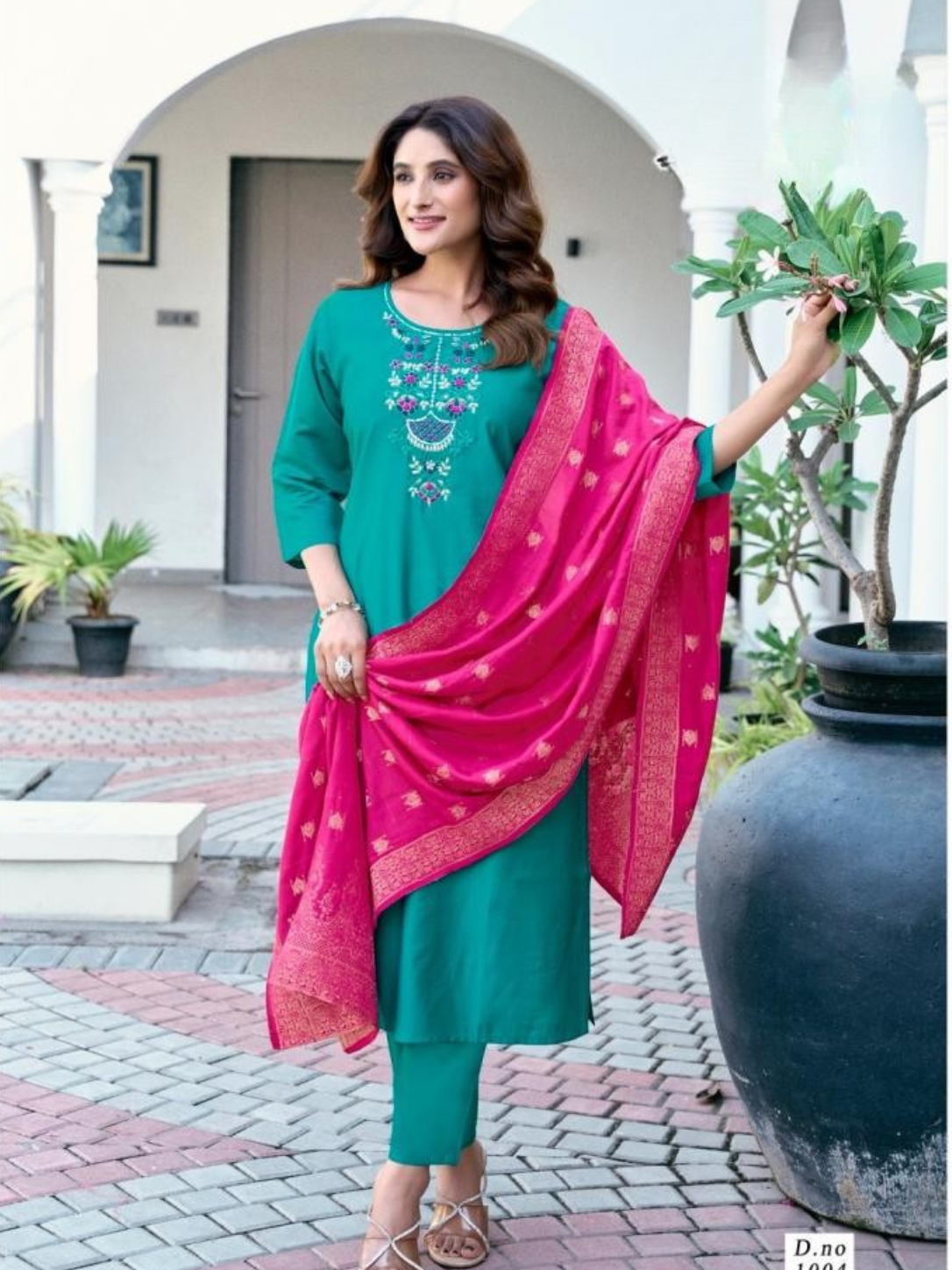Colour Pix Femina Vol 1 Gadhwal Silk Kurti Pant Dupatta Set with Hand Work (6 Designs)