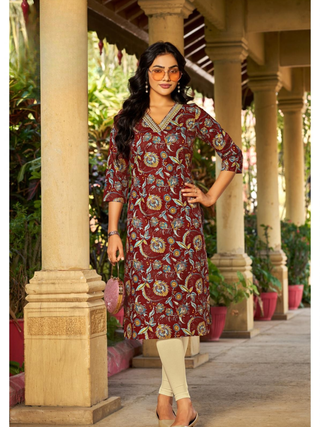 Passion Tree Pahel Vol 2 Cotton Printed Straight Tops with Embroidery (10 Designs)
