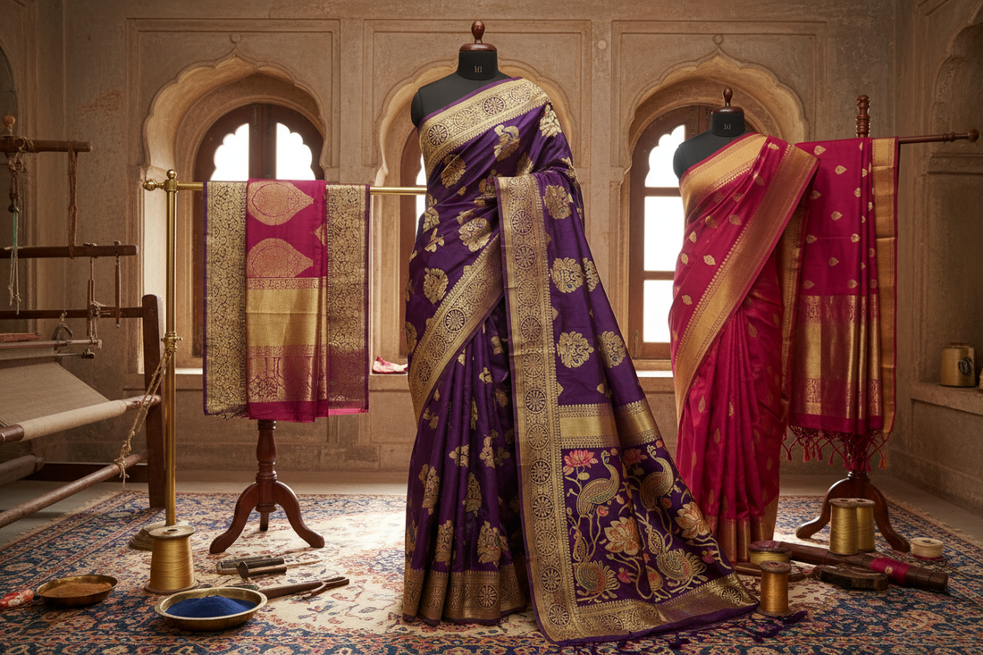 Standard Sarees: Handloom, Purple & Printed Styles