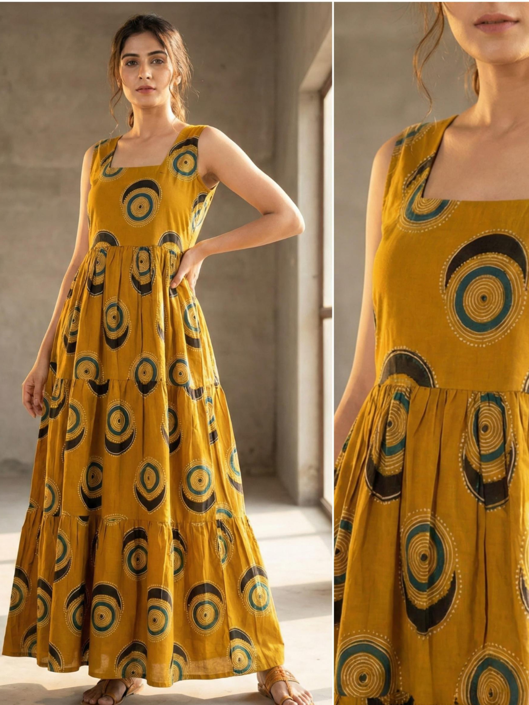 P R Clothing Modern Maxi Dress Collection | Cotton Sleeveless Dresses with Dori Back | M to XXL | 20 Designs