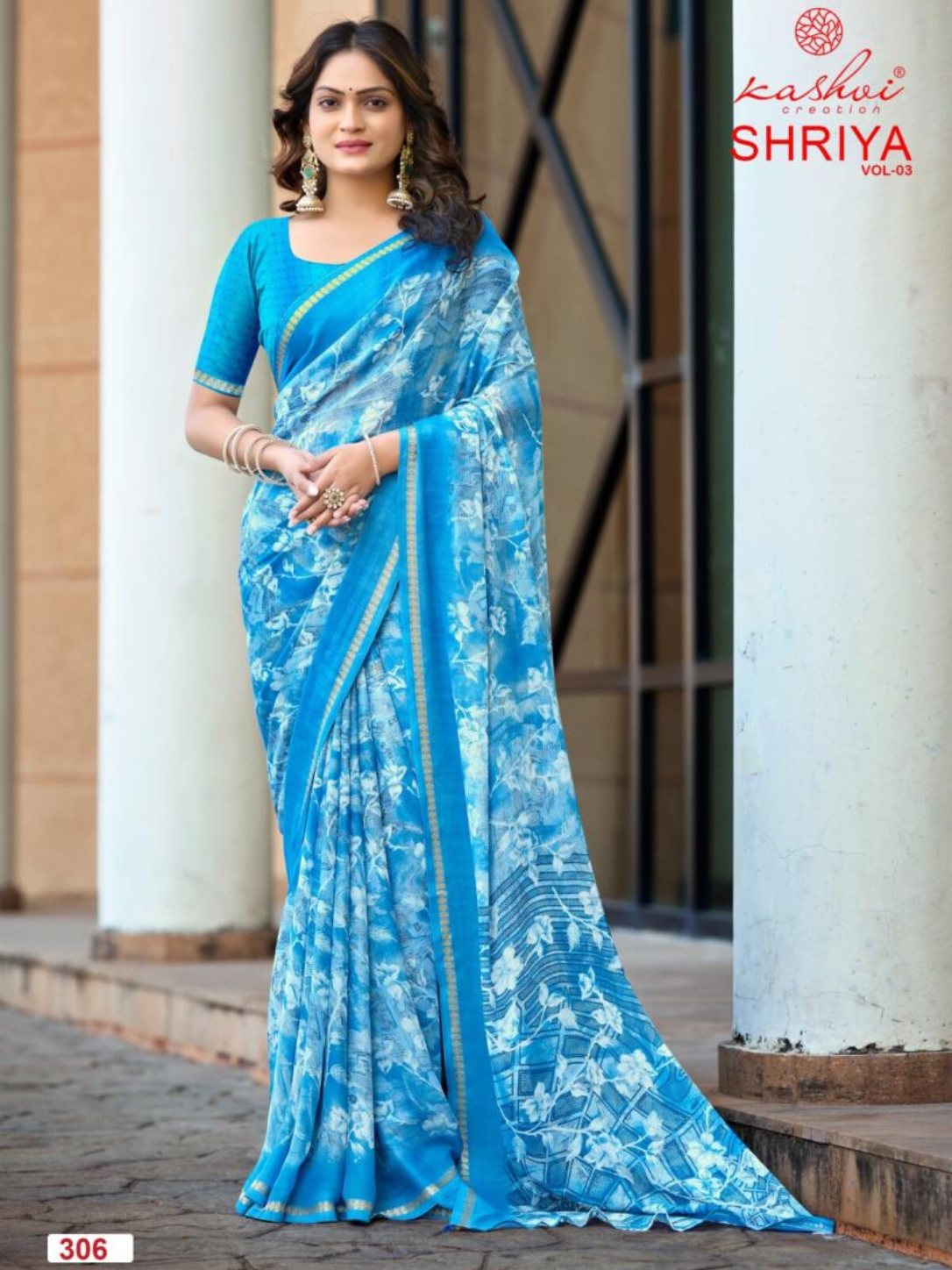 Shriya Vol 3 by Kashvi Creation Dull Moss Viscose Sarees Collection Online