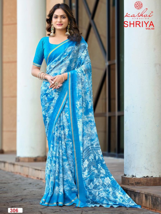 Shriya Vol 3 by Kashvi Creation Dull Moss Viscose Sarees Collection Online