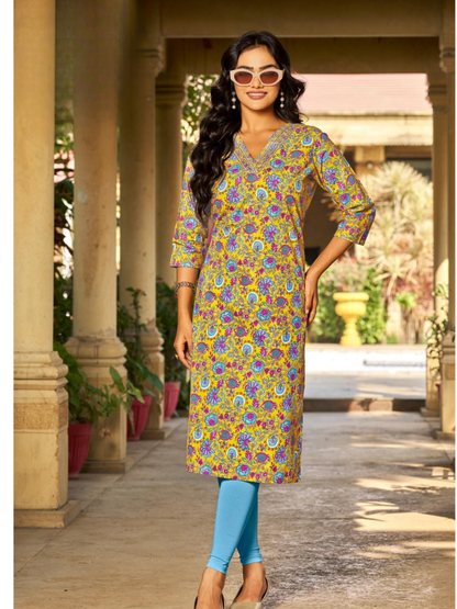 Passion Tree Pahel Vol 2 Cotton Printed Straight Tops with Embroidery (10 Designs)