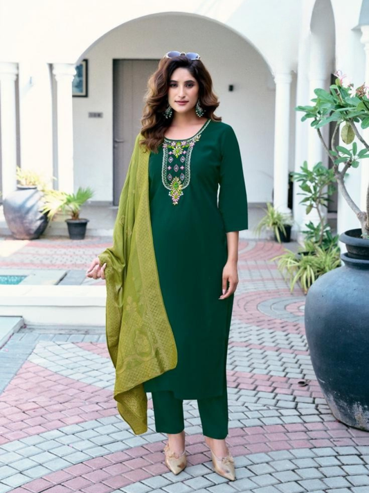 Colour Pix Femina Vol 1 Gadhwal Silk Kurti Pant Dupatta Set with Hand Work (6 Designs)