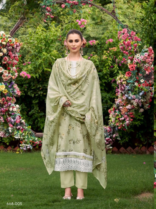 Zulfat Sadabahaar Pure Cotton Designer Suit Set with Embroidery & Dupatta (6 Designs)