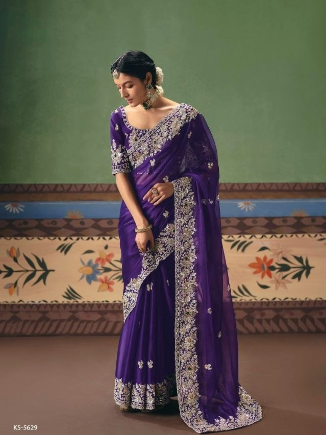 Designer Embroidered Party Wear Saree Collection RO14490 | Sequins, Stone & Pearl Work | Wedding & Festive Special