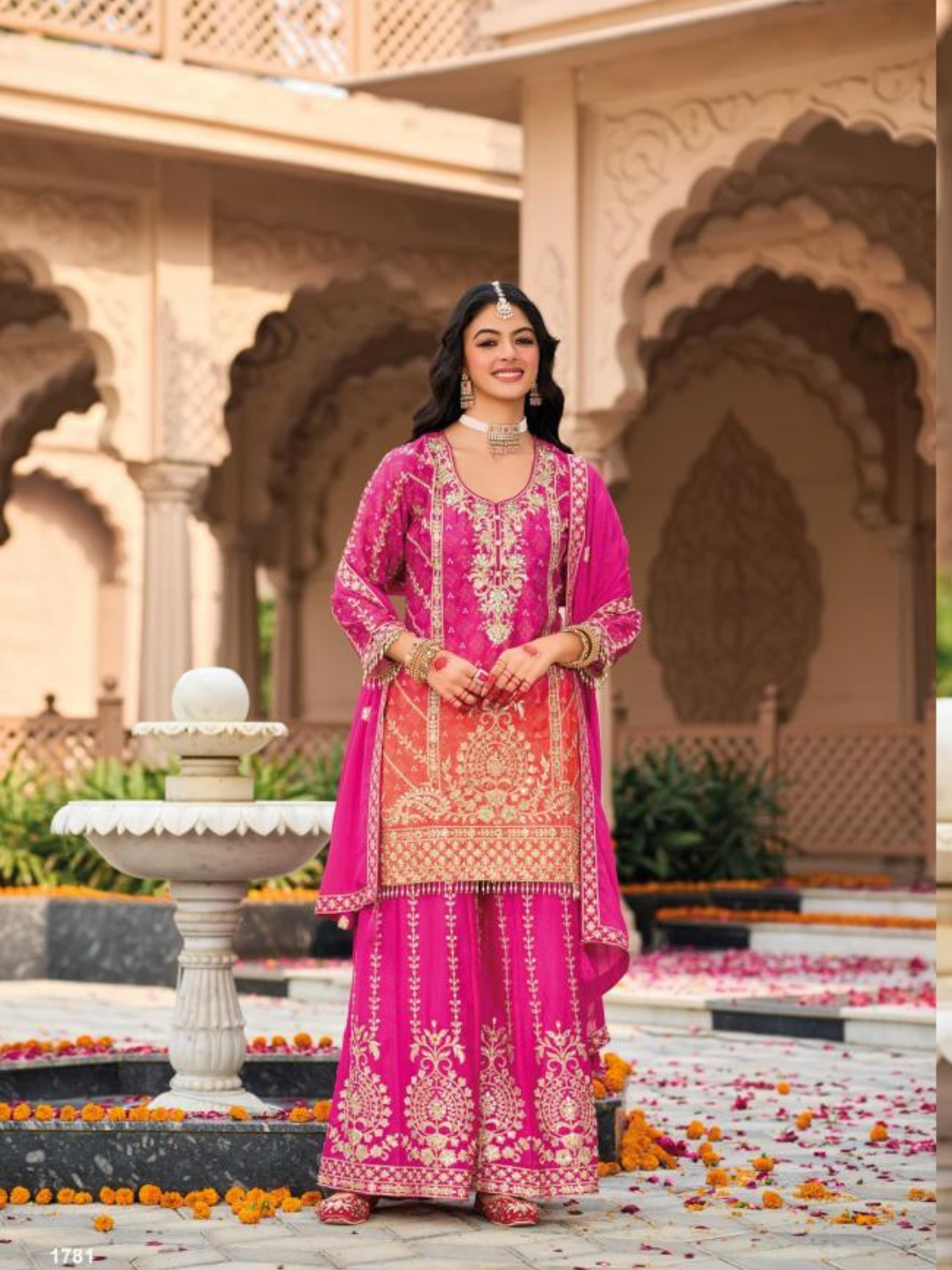 Eba Lifestyle Rangeen Chinon Embroidered Designer Suit Set with Dupatta (3 Pcs)