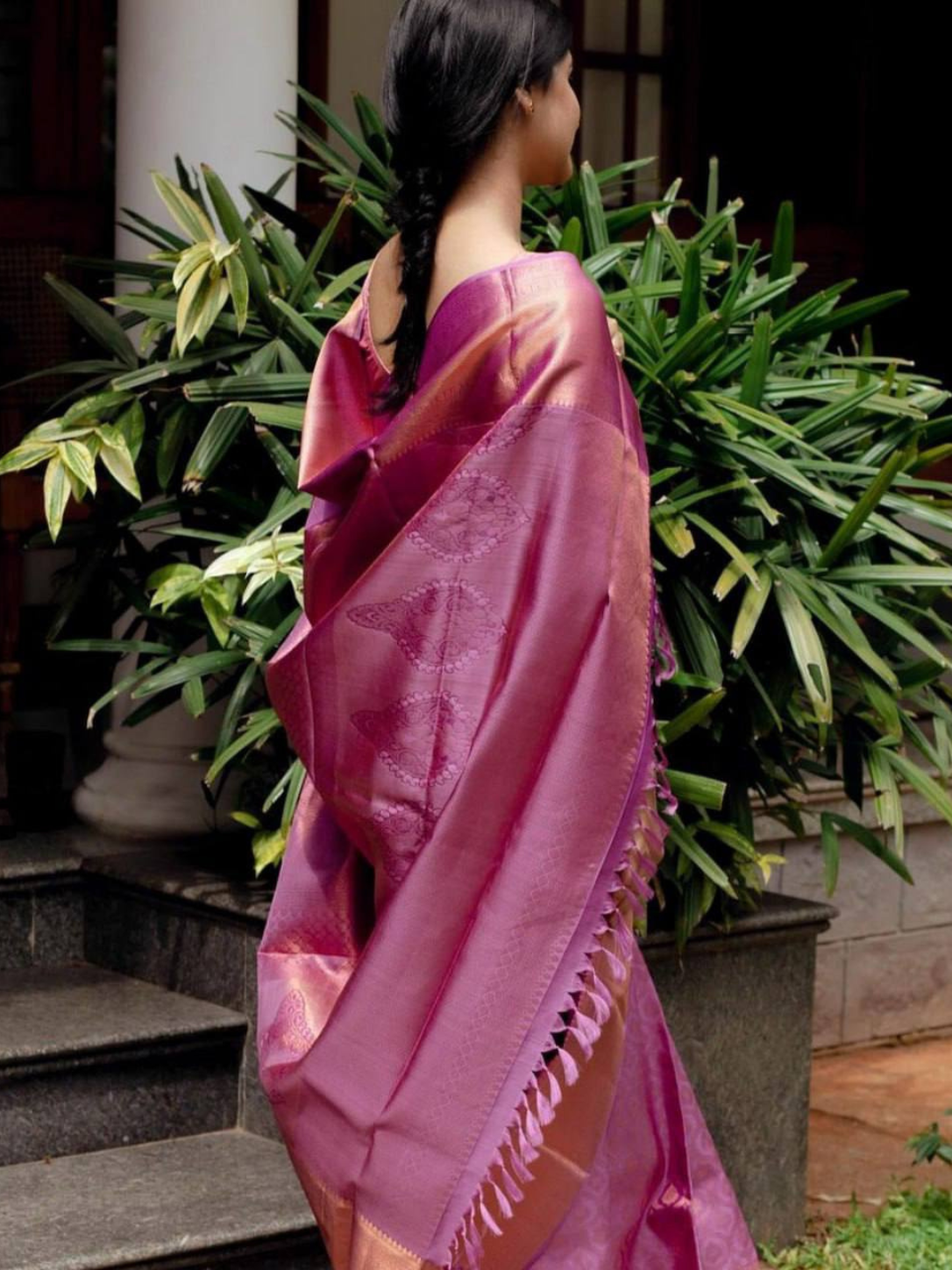 Soft Lichi Silk Saree with Rich Pallu & All Over Jacquard Work | Designer Party Wear Saree