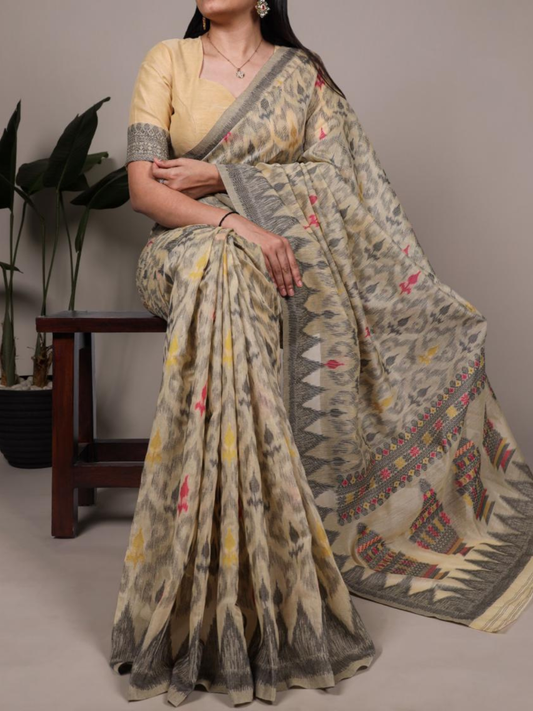 Hit Design Poly Cotton Saree for Women – Lightweight Stylish Daily Wear