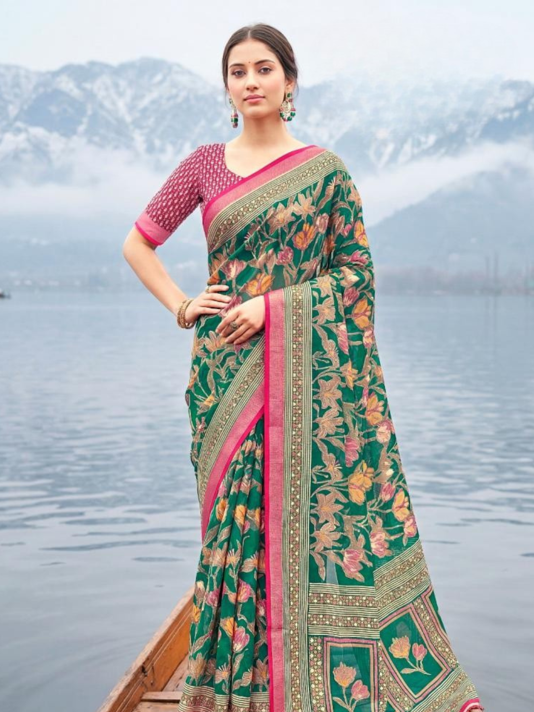 Vipul Fashion Brasso Single New Design Saree – Stylish Party Wear at Best Price