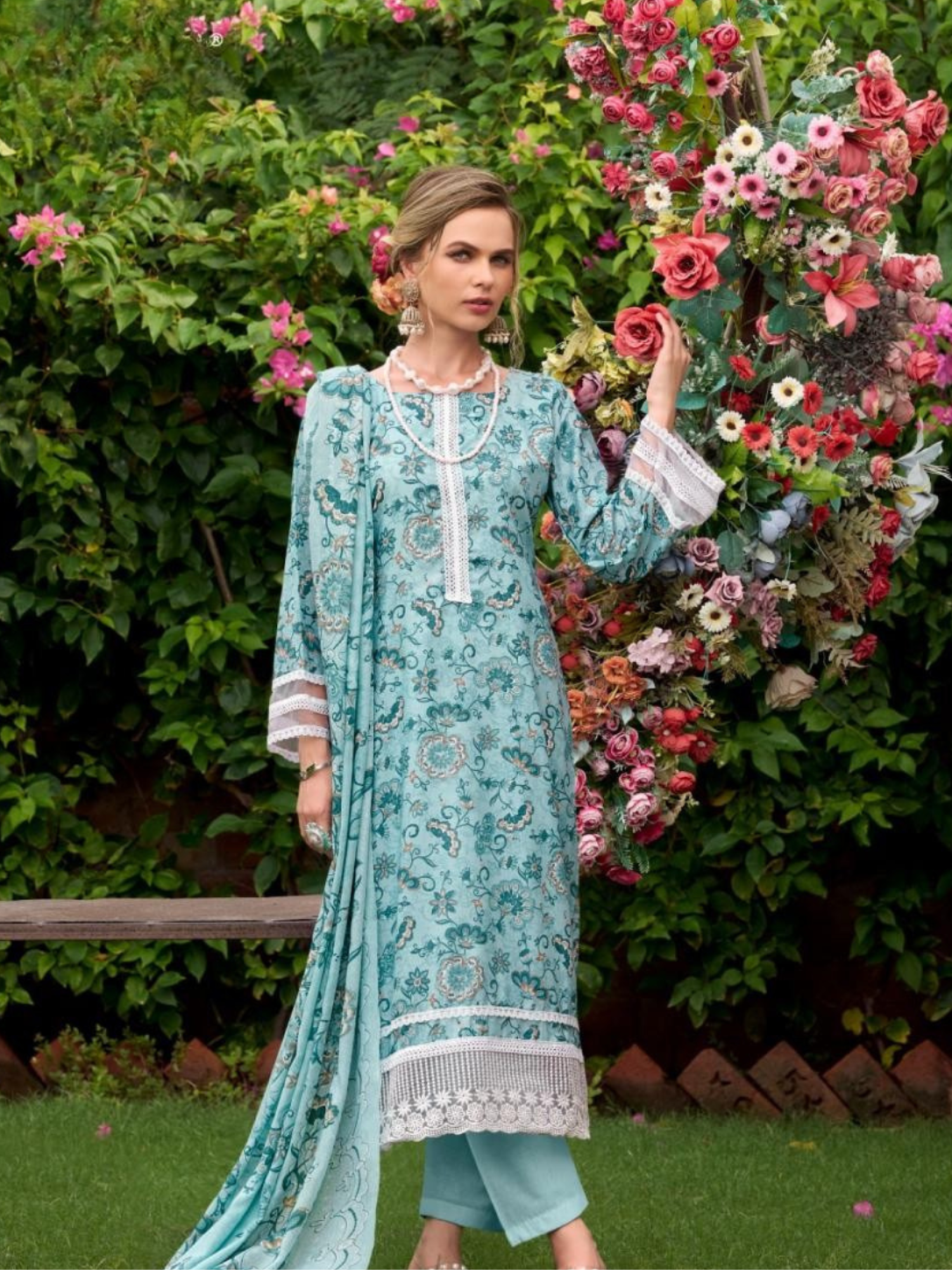 Zulfat Sadabahaar Pure Cotton Designer Suit Set with Embroidery & Dupatta (6 Designs)