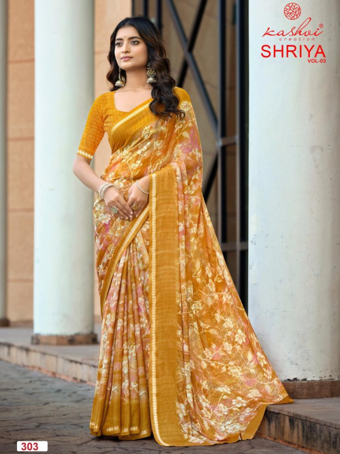 Shriya Vol 3 by Kashvi Creation Dull Moss Viscose Sarees Collection Online