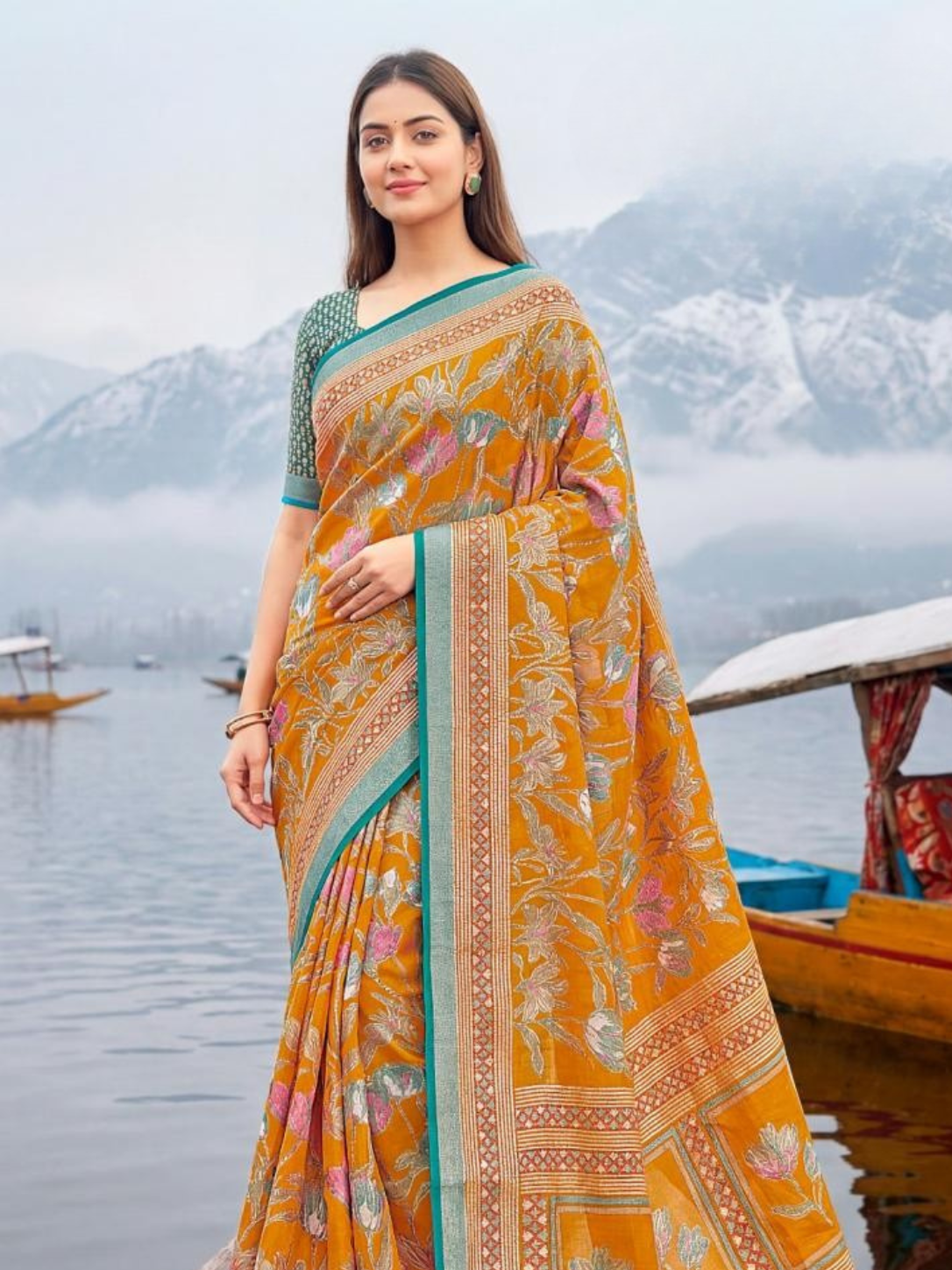 Vipul Fashion Brasso Single New Design Saree – Stylish Party Wear at Best Price
