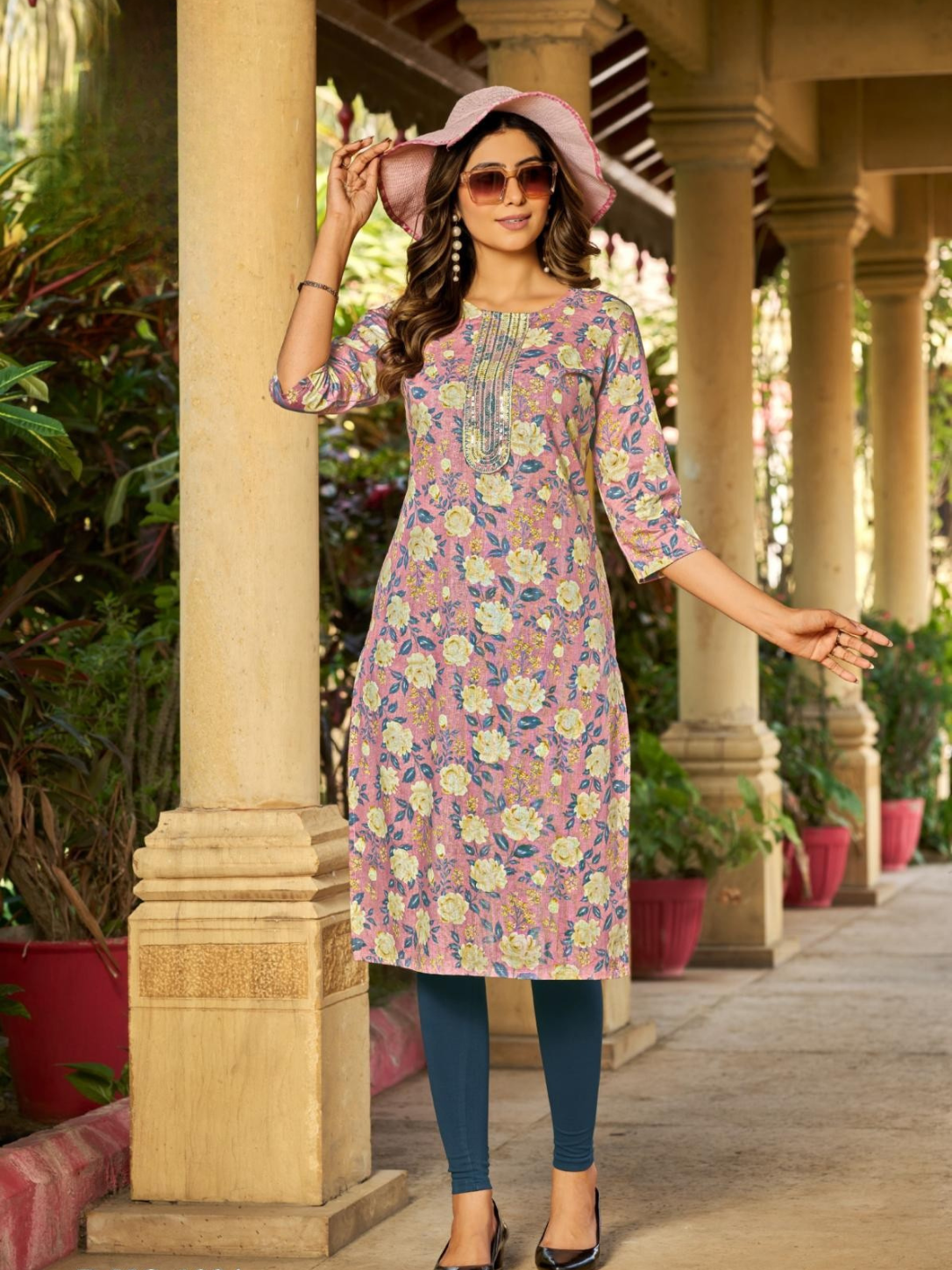 Passion Tree Pahel Vol 2 Cotton Printed Straight Tops with Embroidery (10 Designs)