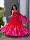 Navratri Special Cotton Lehenga Choli with Mirror Work & Georgette Dupatta | RO18073