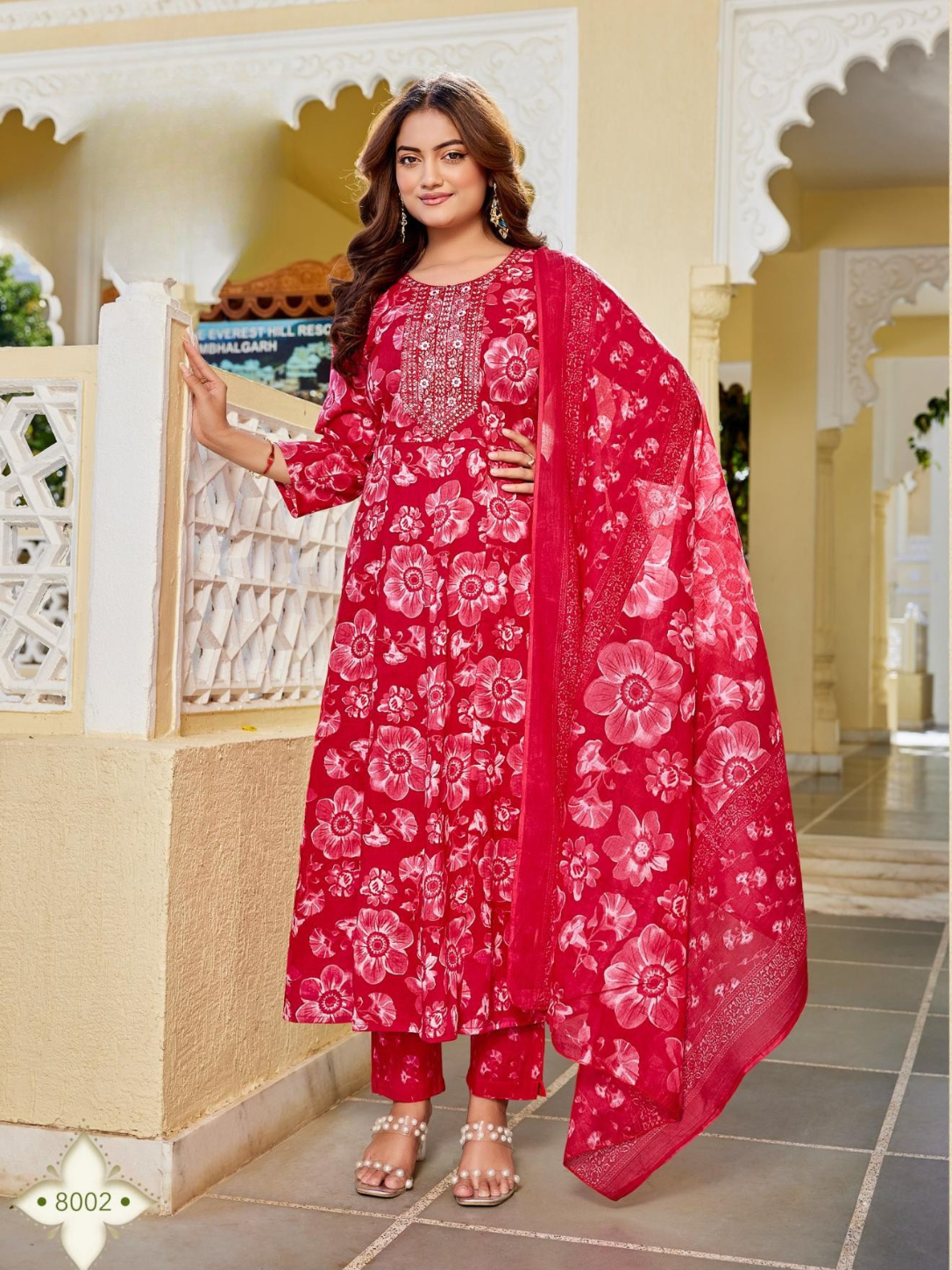 Radhika Lifestyle BLOSSOM Vol 8 Cotton Suit Set | Embroidered Printed Kurti with Dupatta | S to 5XL | 8 Designs