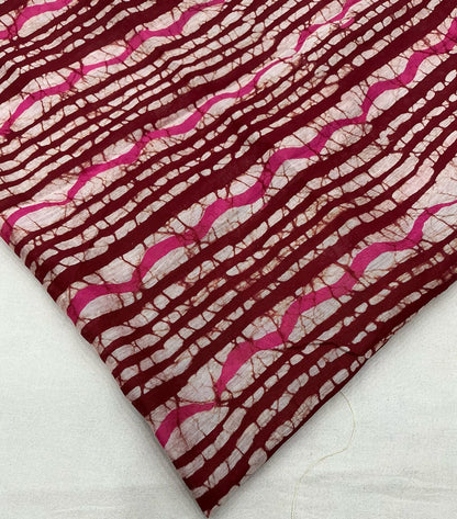 Premium Hand Block Printed Chanderi Cotton Saree – Batik & Ajrakh Design