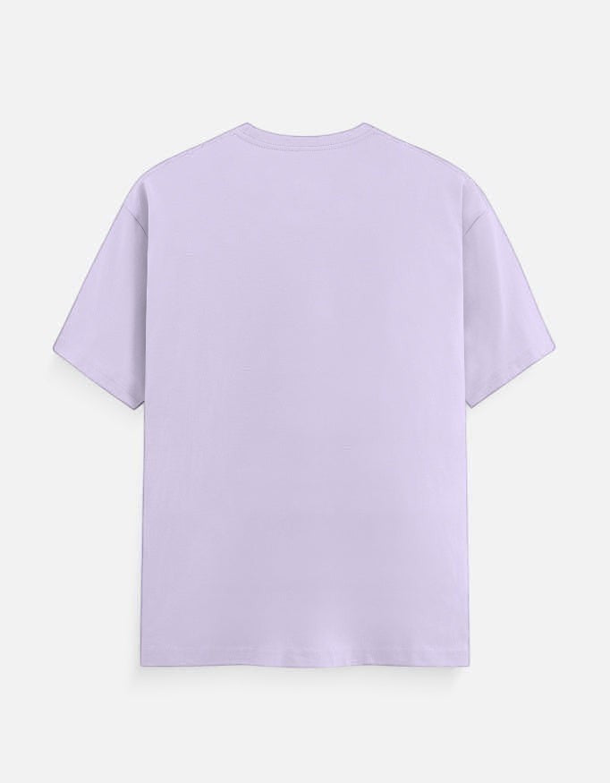 AMA B Abstract Portrait Graphic T-Shirt in light purple cotton with short sleeves and crew neck.