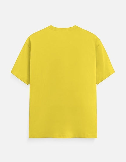 AMA B Unisex Classic Crew T-Shirt in bright yellow, made from 100% cotton with 180 GSM for lightweight comfort.