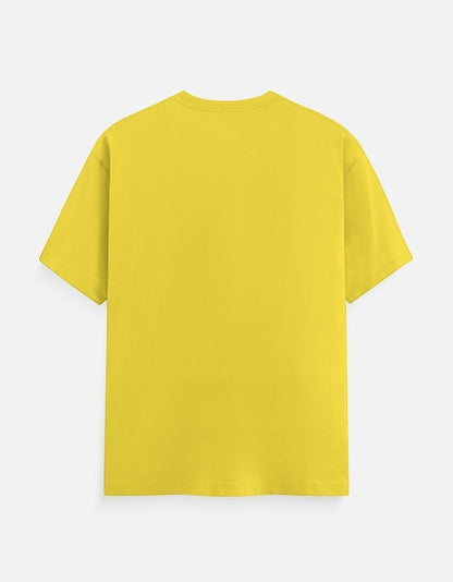 AMAB Men's yellow cotton t-shirt with a graphic print of Tom and Jerry.